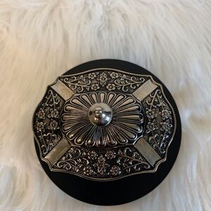 Vintage Elegant Silver and Black Decorative Box